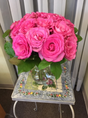 Dozen Roses - Vase Arrangement