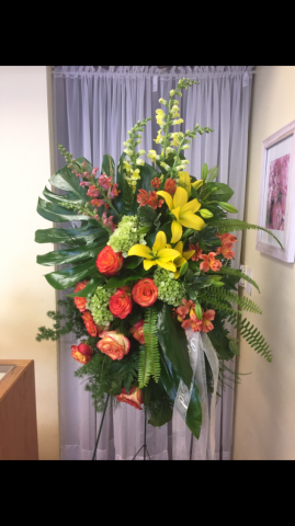 Tropical Style Funeral Spray